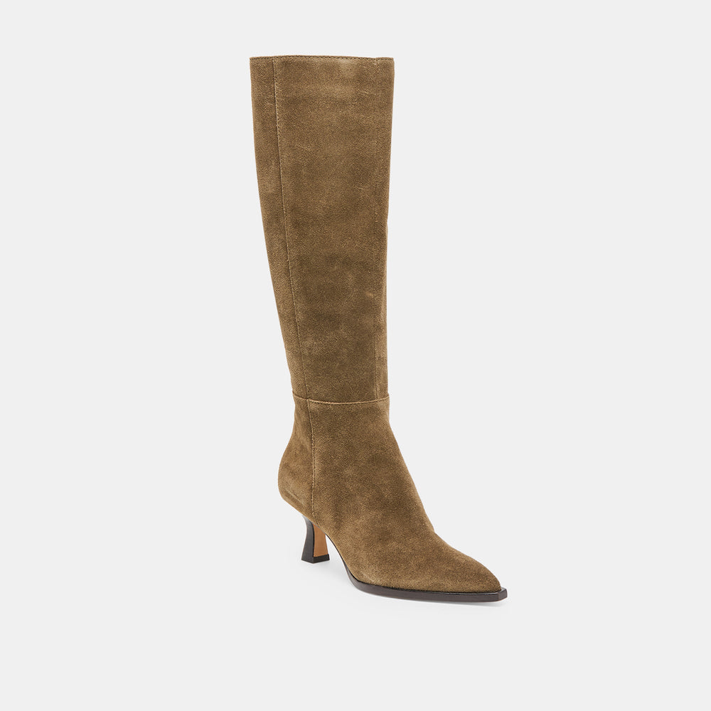 Auggie Olive Suede Boots | Women Dolce Vita