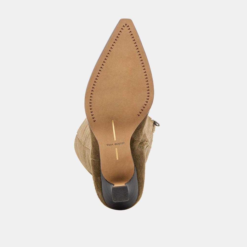 Auggie Olive Suede Boots | Women Dolce Vita