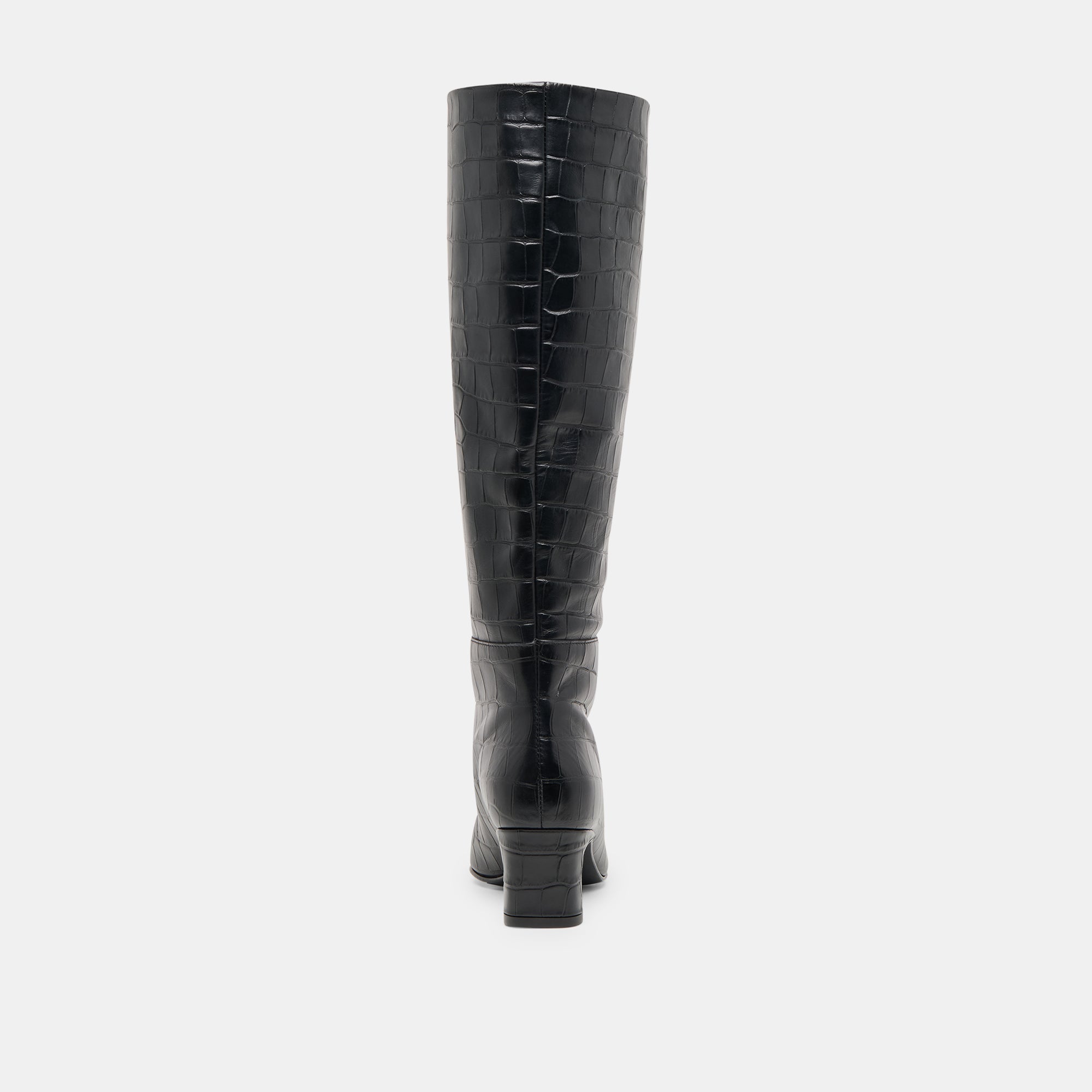 Trixi Noir Croco Embossed Leather Boots | Dolce Vita Women