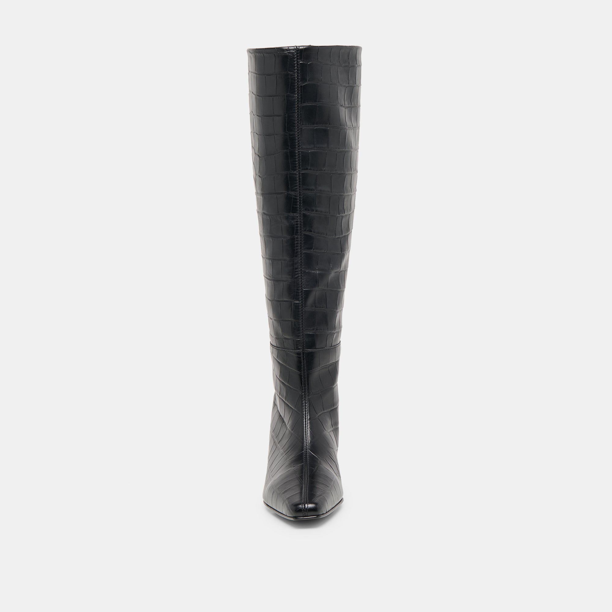 Trixi Noir Croco Embossed Leather Boots | Dolce Vita Women