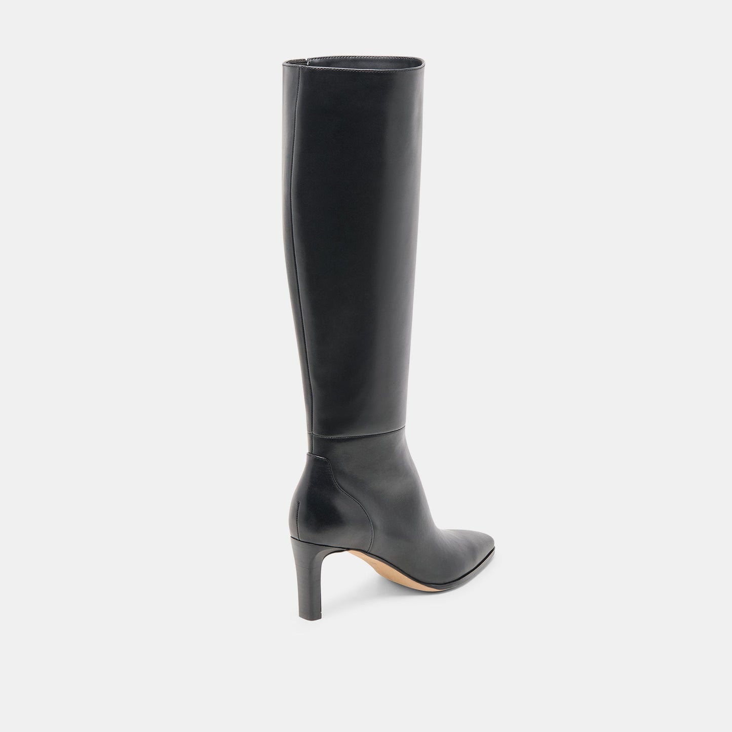 Emmi Black Leather Wide Calf Boots - Dolce Vita