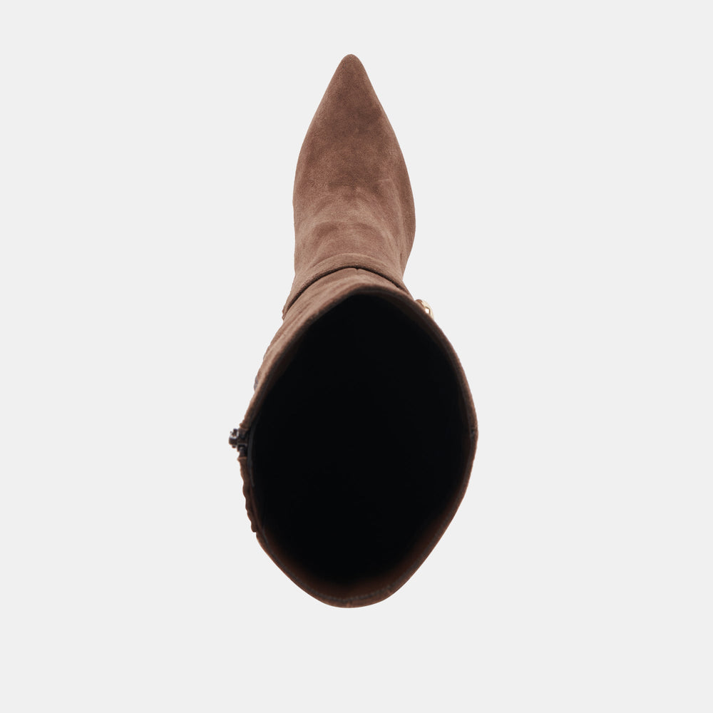 KINZY BOOTS DK BROWN SUEDE | Dolce Vita Women