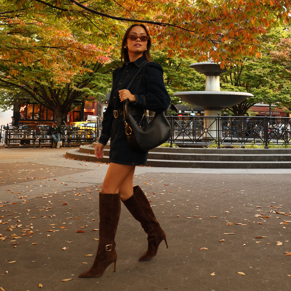 KINZY BOOTS DK BROWN SUEDE | Dolce Vita Women