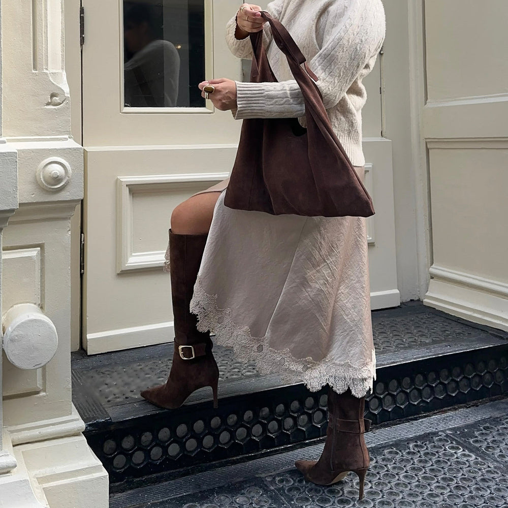 KINZY BOOTS DK BROWN SUEDE | Dolce Vita Women