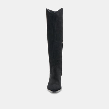 Virona H2O Waterproof Onyx Suede Wide Calf Boots - Dolce Vita