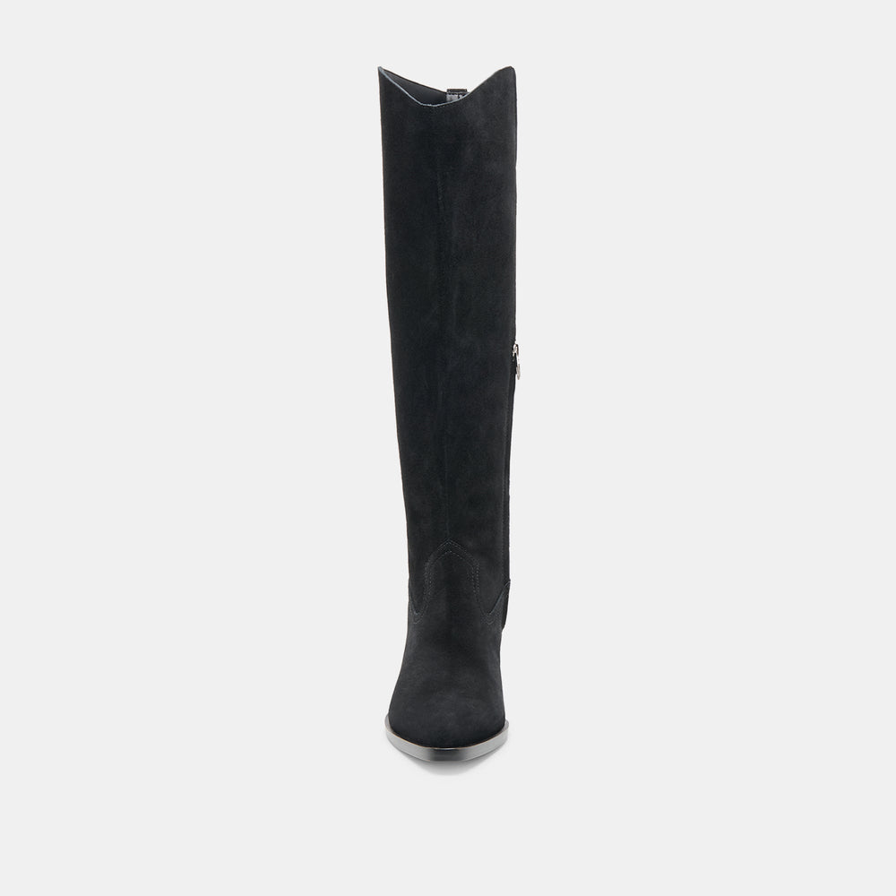 Virona H2O Waterproof Onyx Suede Wide Calf Boots | Women Dolce Vita