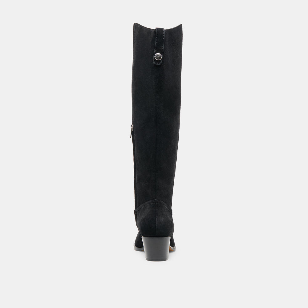Virona H2O Waterproof Onyx Suede Wide Calf Boots | Women Dolce Vita