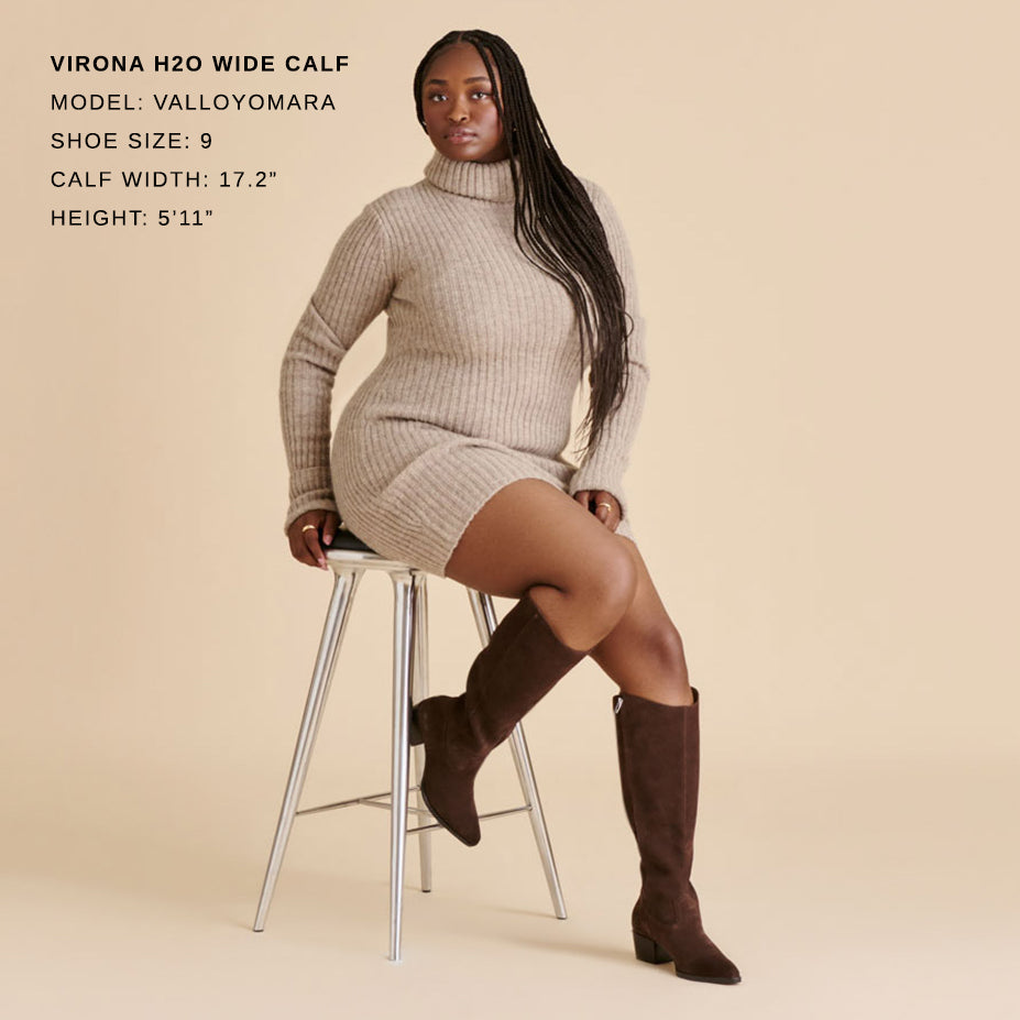 Virona H2O Waterproof Dk Brown Suede Wide Calf Boots | Dolce Vita Women