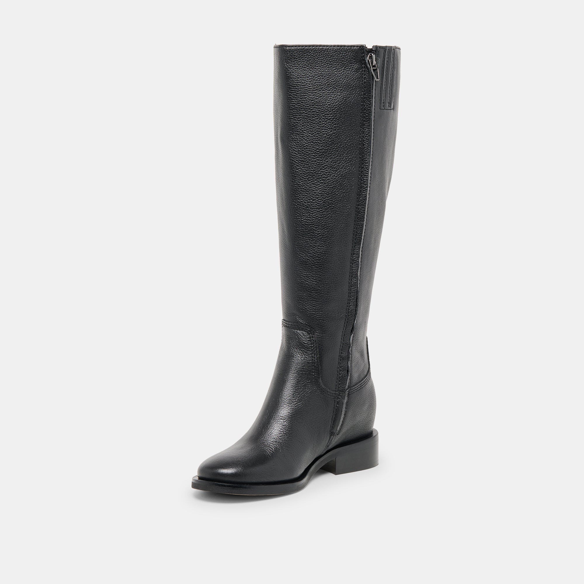 Kilian H2O Waterproof Black Leather Wide Calf Boots | Women Dolce Vita