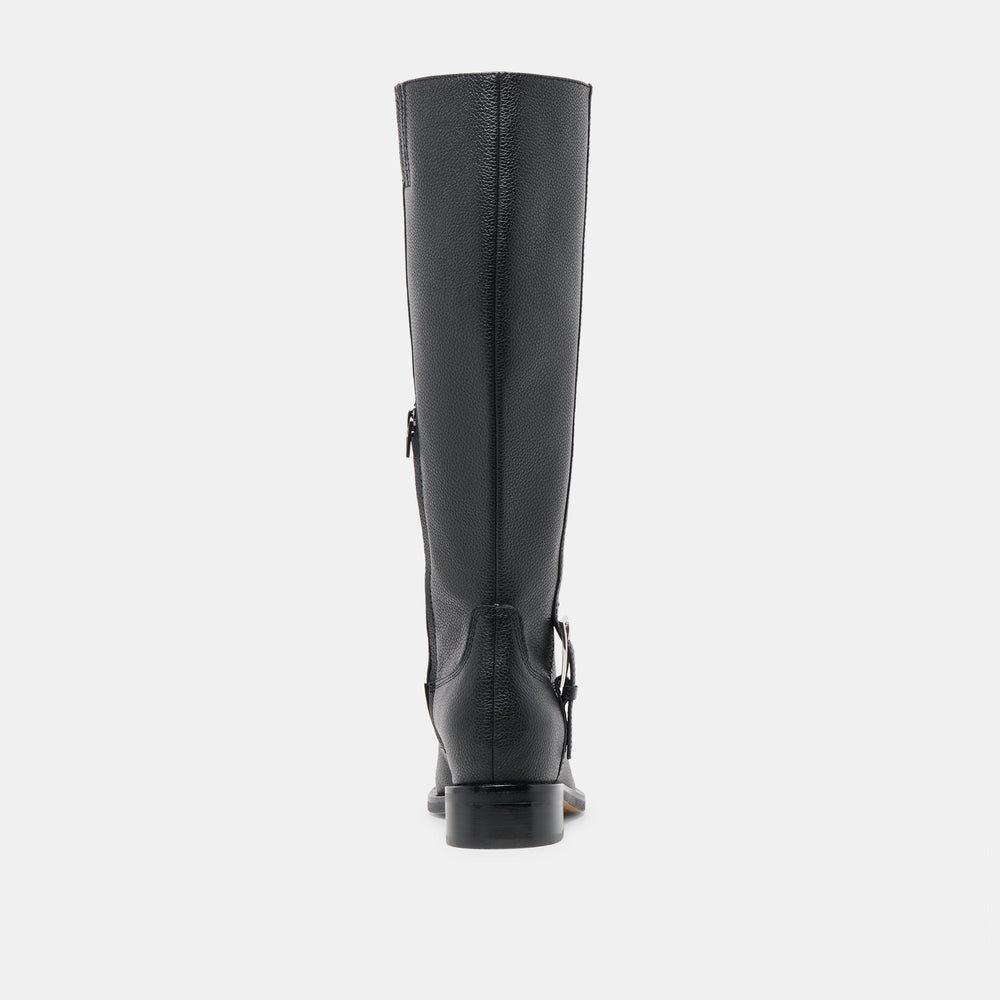 Kilian H2O Waterproof Black Leather Wide Calf Boots | Women Dolce Vita