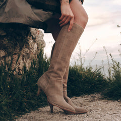 Aldy Herringbone Printed Suede Boots | Dolce Vita Women