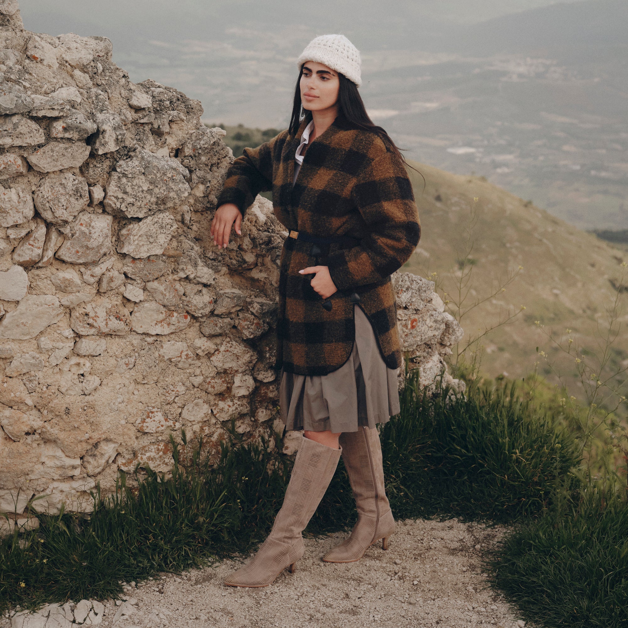 Aldy Herringbone Printed Suede Boots | Dolce Vita Women