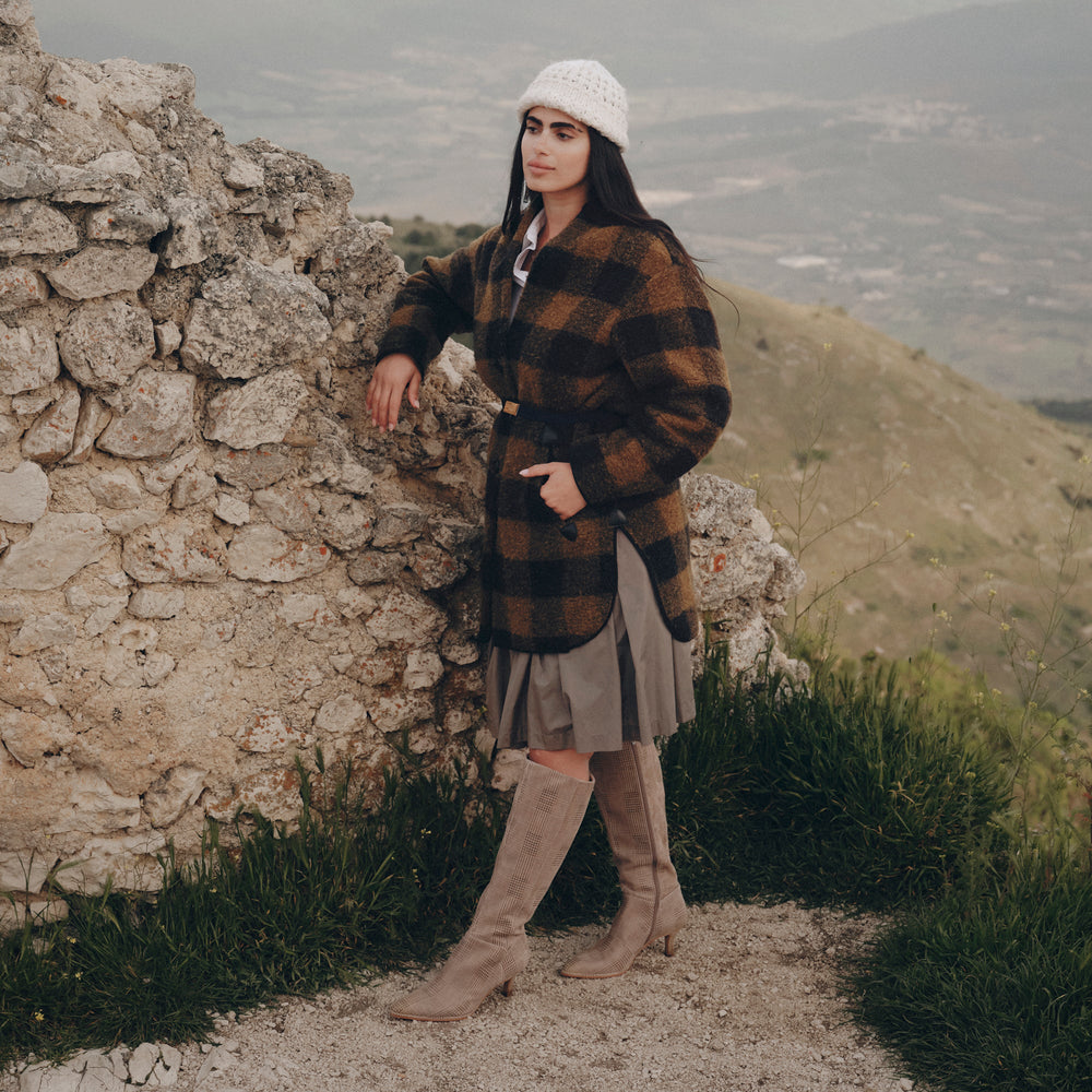 Aldy Herringbone Printed Suede Boots | Dolce Vita Women