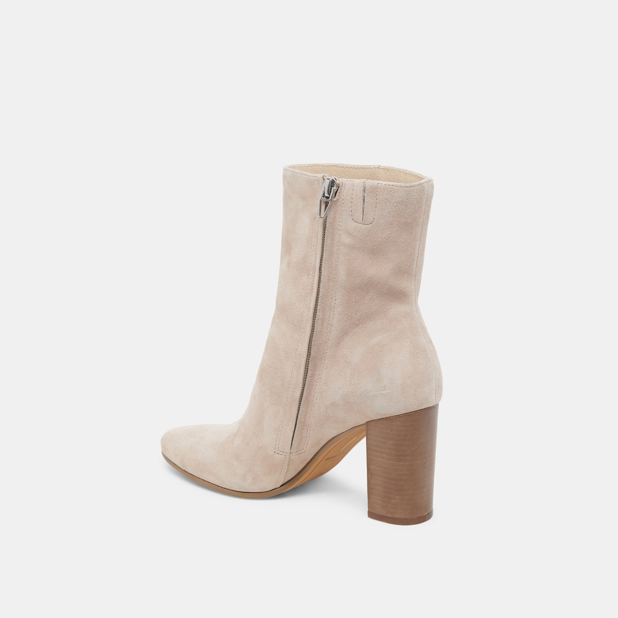 Suzy Wide Taupe Suede Booties | Women Dolce Vita