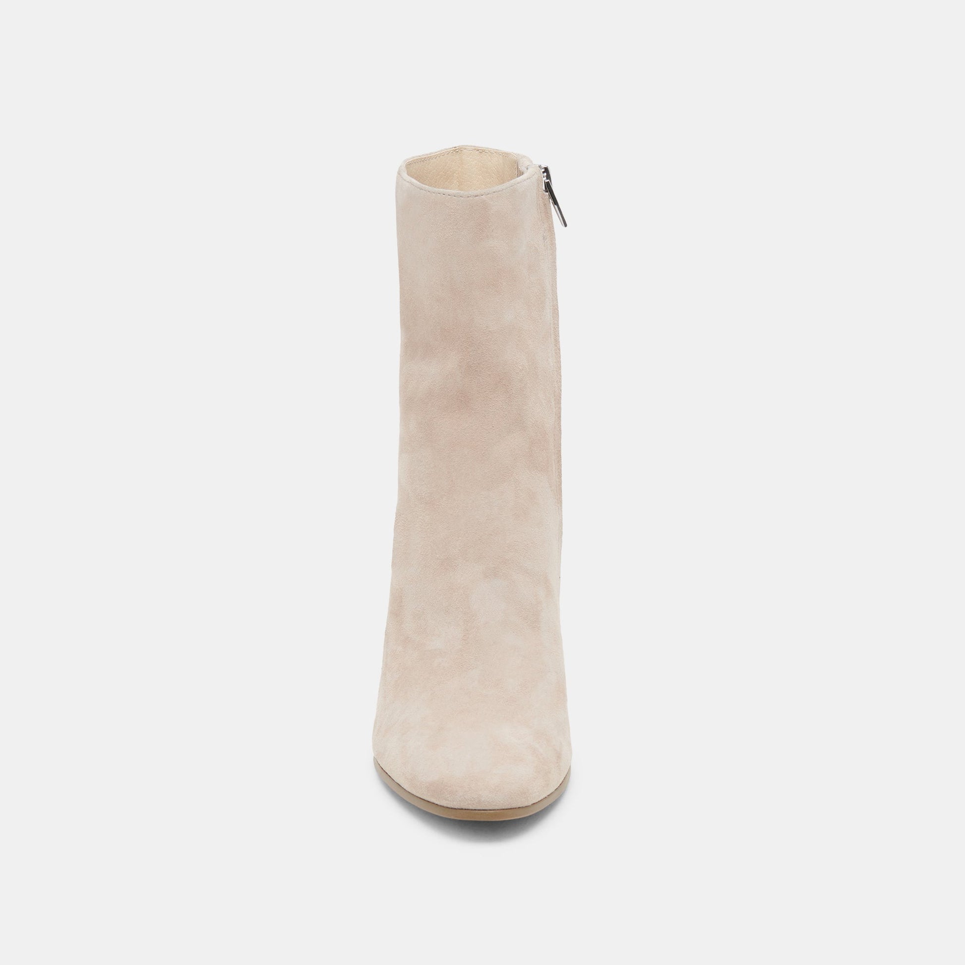 Suzy Wide Taupe Suede Booties - Dolce Vita