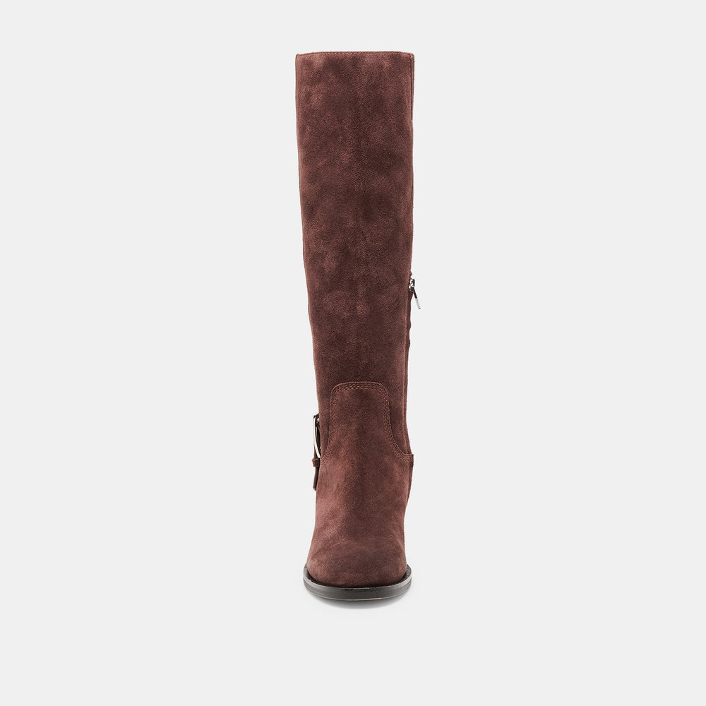 Kilian H2O Waterproof Mahogany Suede Wide Calf Boots | Dolce Vita Women
