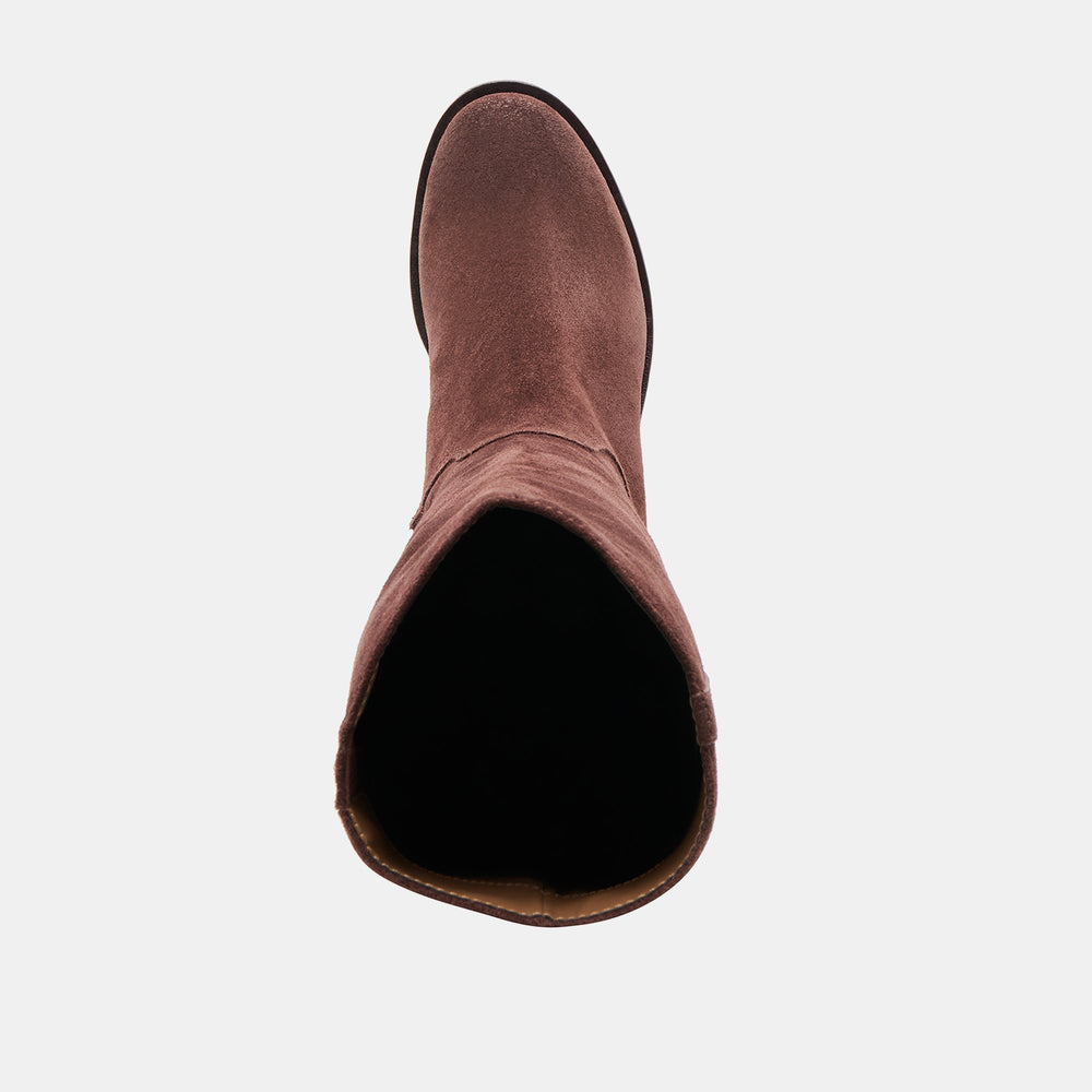 Kilian H2O Waterproof Mahogany Suede Wide Calf Boots | Dolce Vita Women
