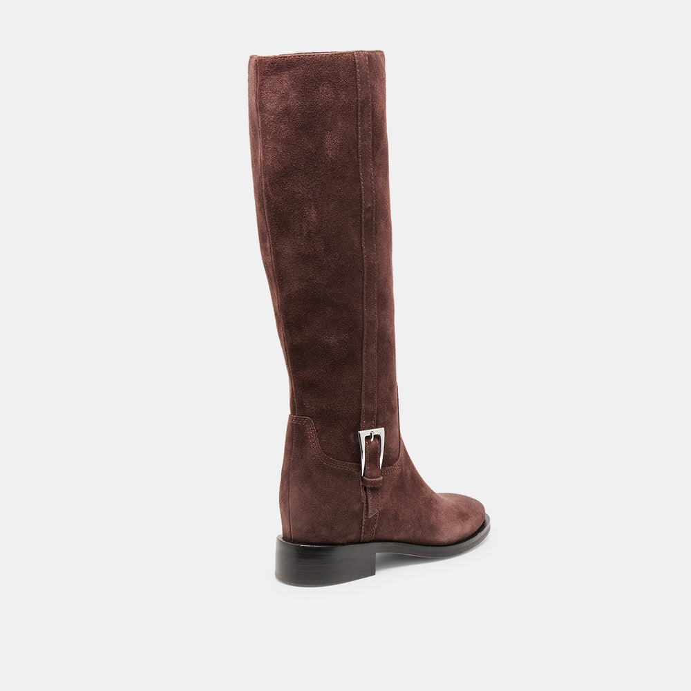 Kilian H2O Waterproof Mahogany Suede Wide Calf Boots | Dolce Vita Women