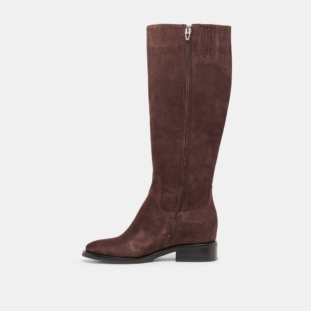 Kilian H2O Waterproof Mahogany Suede Wide Calf Boots | Dolce Vita Women