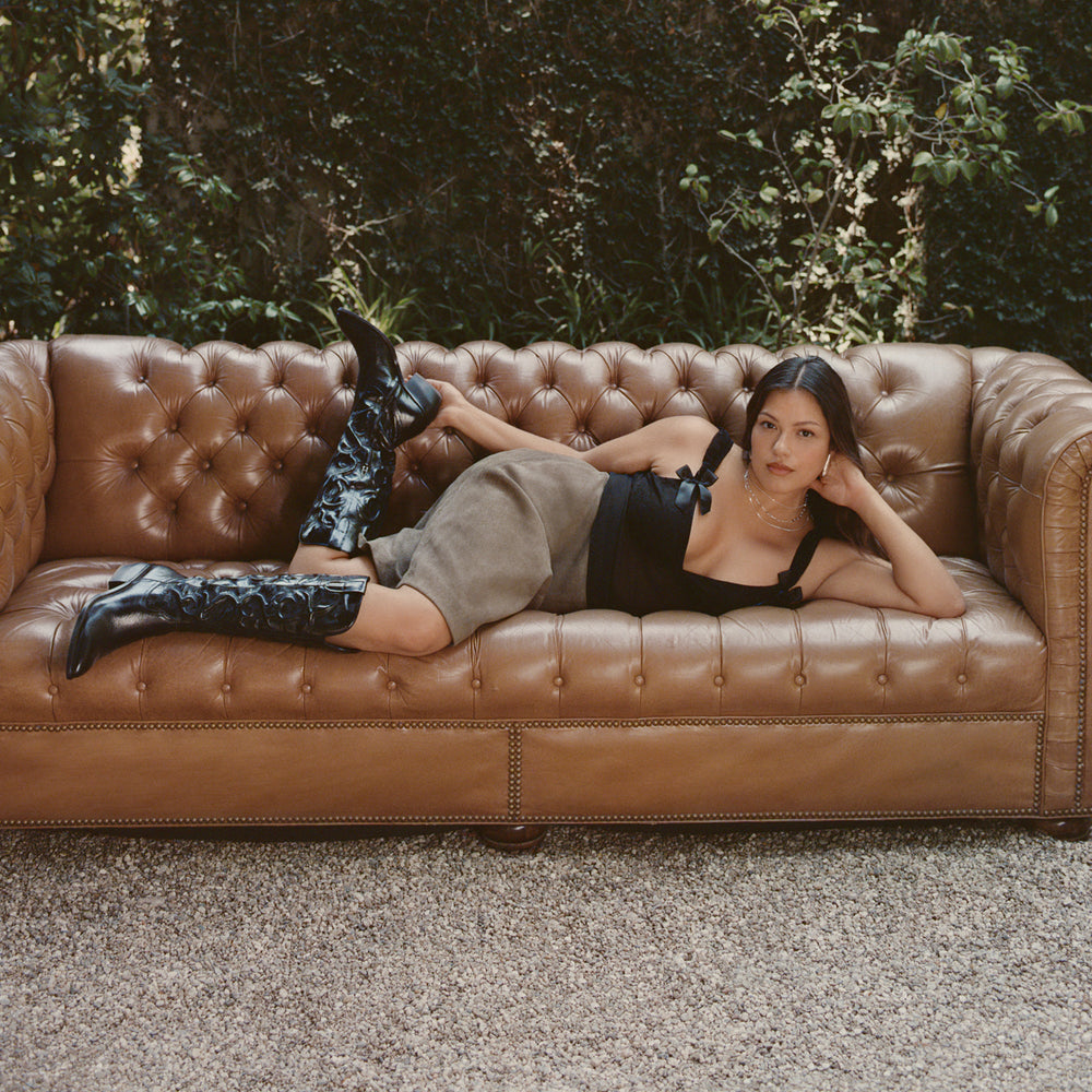 Mirla Black Leather Boots | Women Dolce Vita