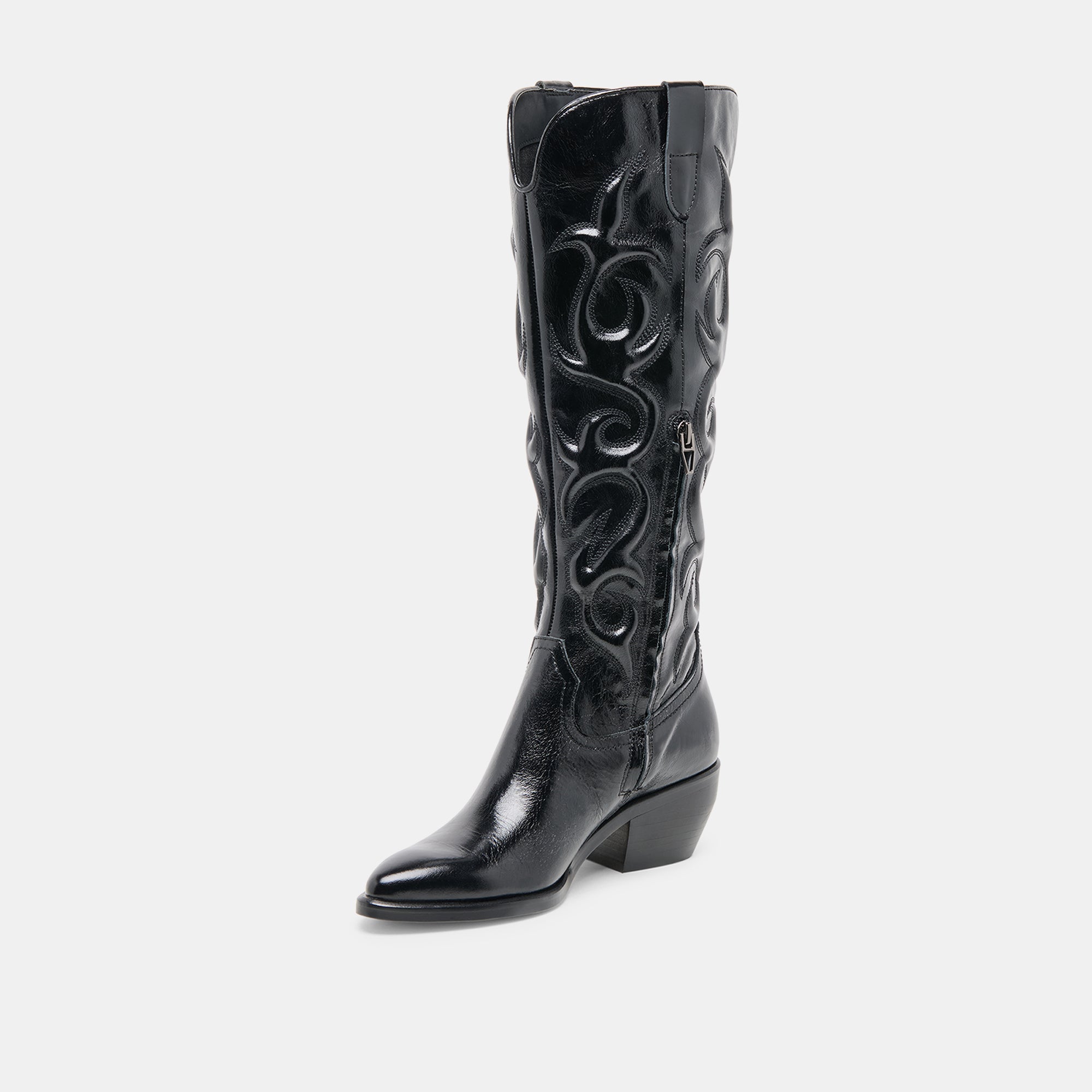 Mirla Black Leather Boots | Women Dolce Vita