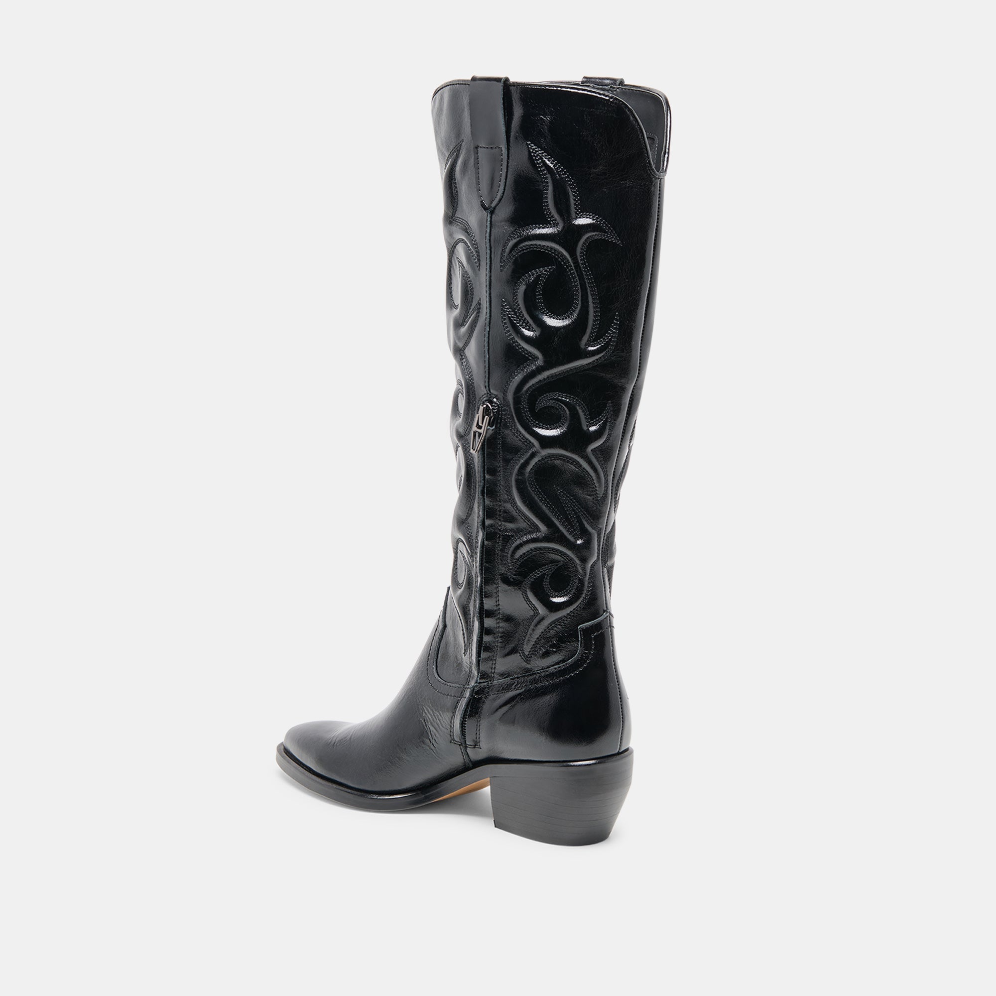 Mirla Black Leather Boots | Women Dolce Vita