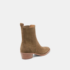 Faint H2O Waterproof Olive Suede Booties | Dolce Vita Women