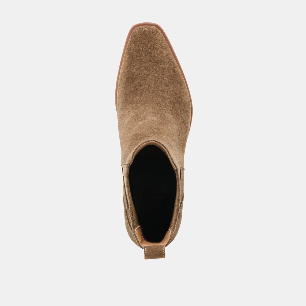 Faint H2O Waterproof Olive Suede Booties | Dolce Vita Women