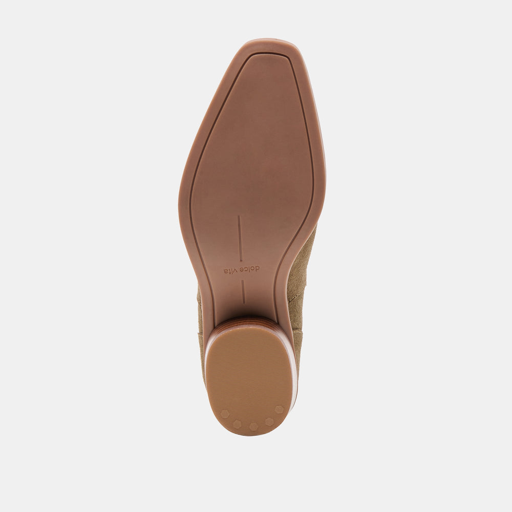 Faint H2O Waterproof Olive Suede Booties | Dolce Vita Women