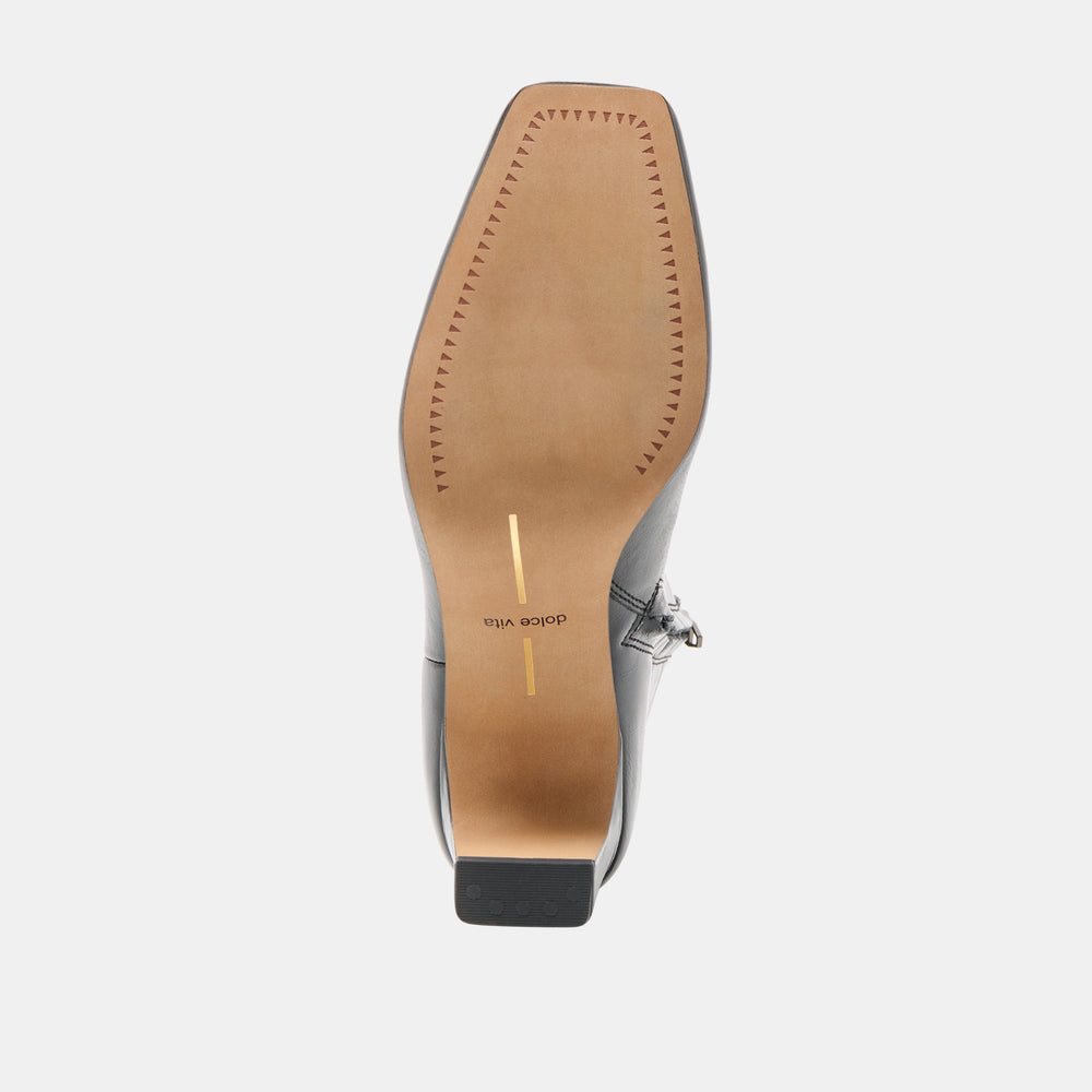 Riggs Black Leather Boots | Women Dolce Vita