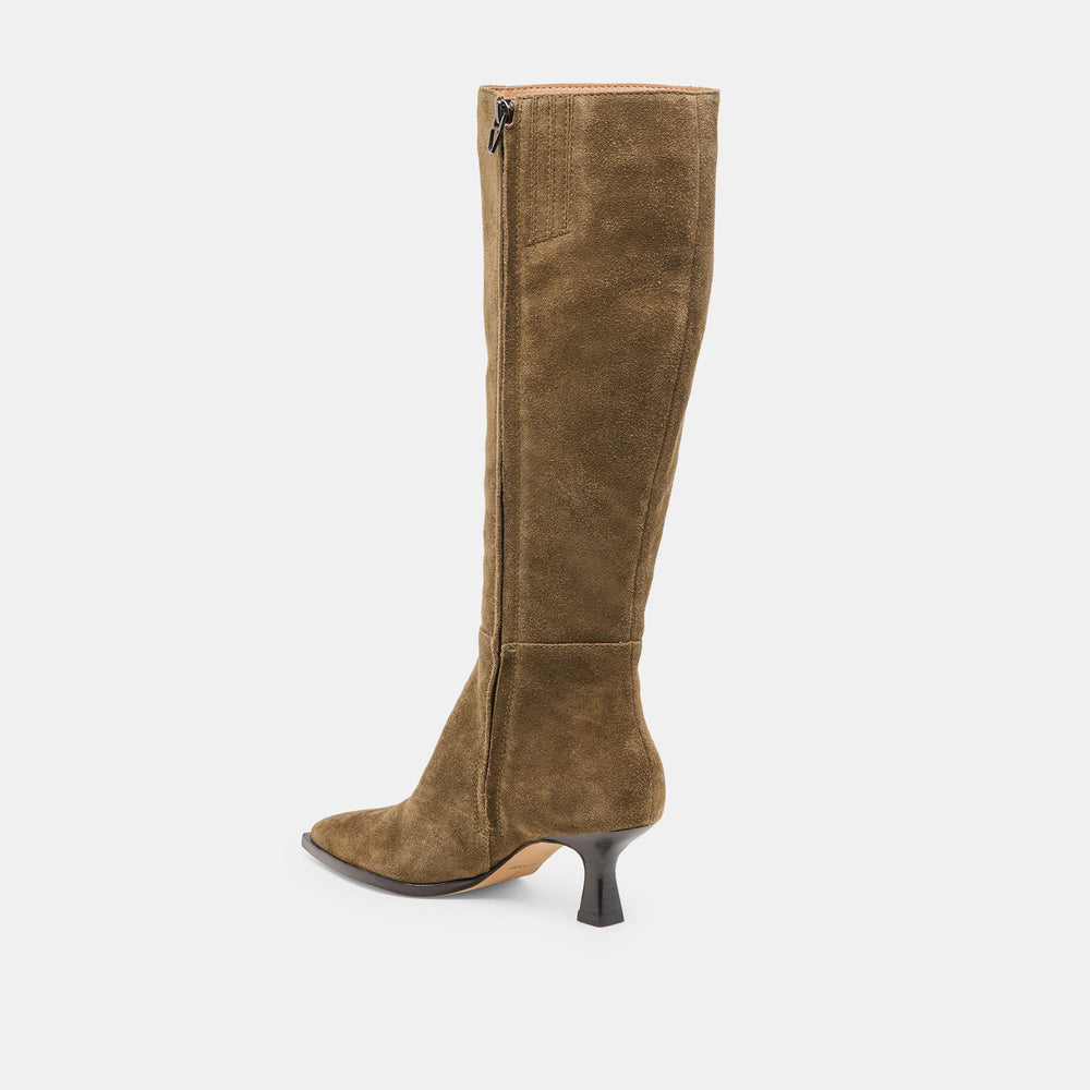 Auggie Olive Suede Wide Calf Boots | Dolce Vita Women