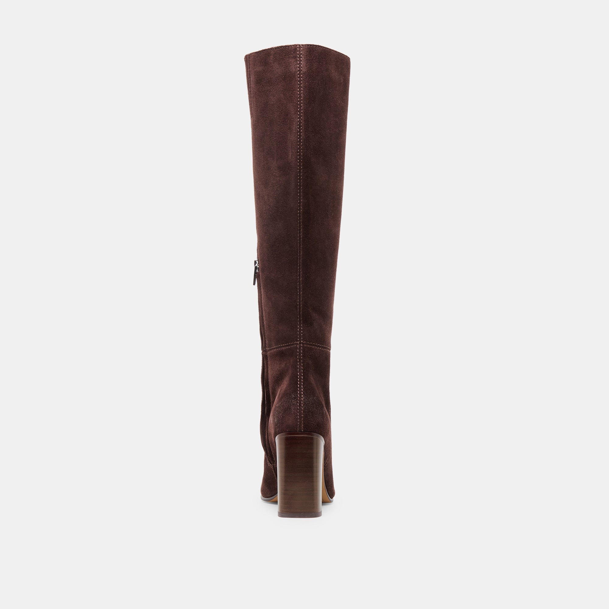 Hudsin Wide Calf Mahogany Suede Boots | Women Dolce Vita