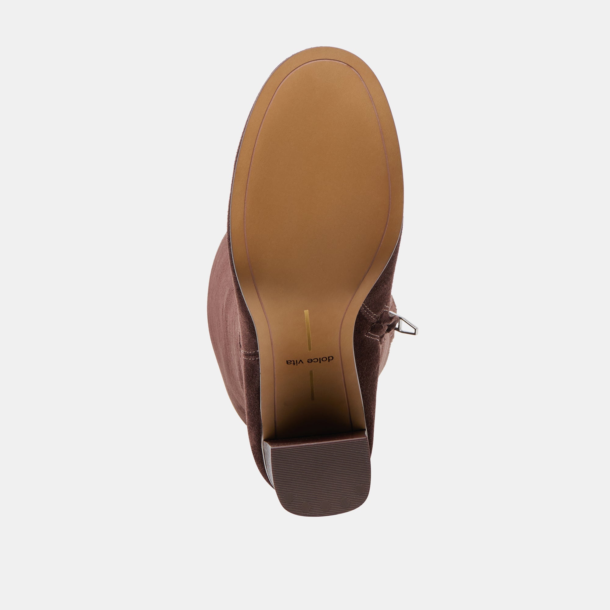 Hudsin Wide Calf Mahogany Suede Boots | Women Dolce Vita
