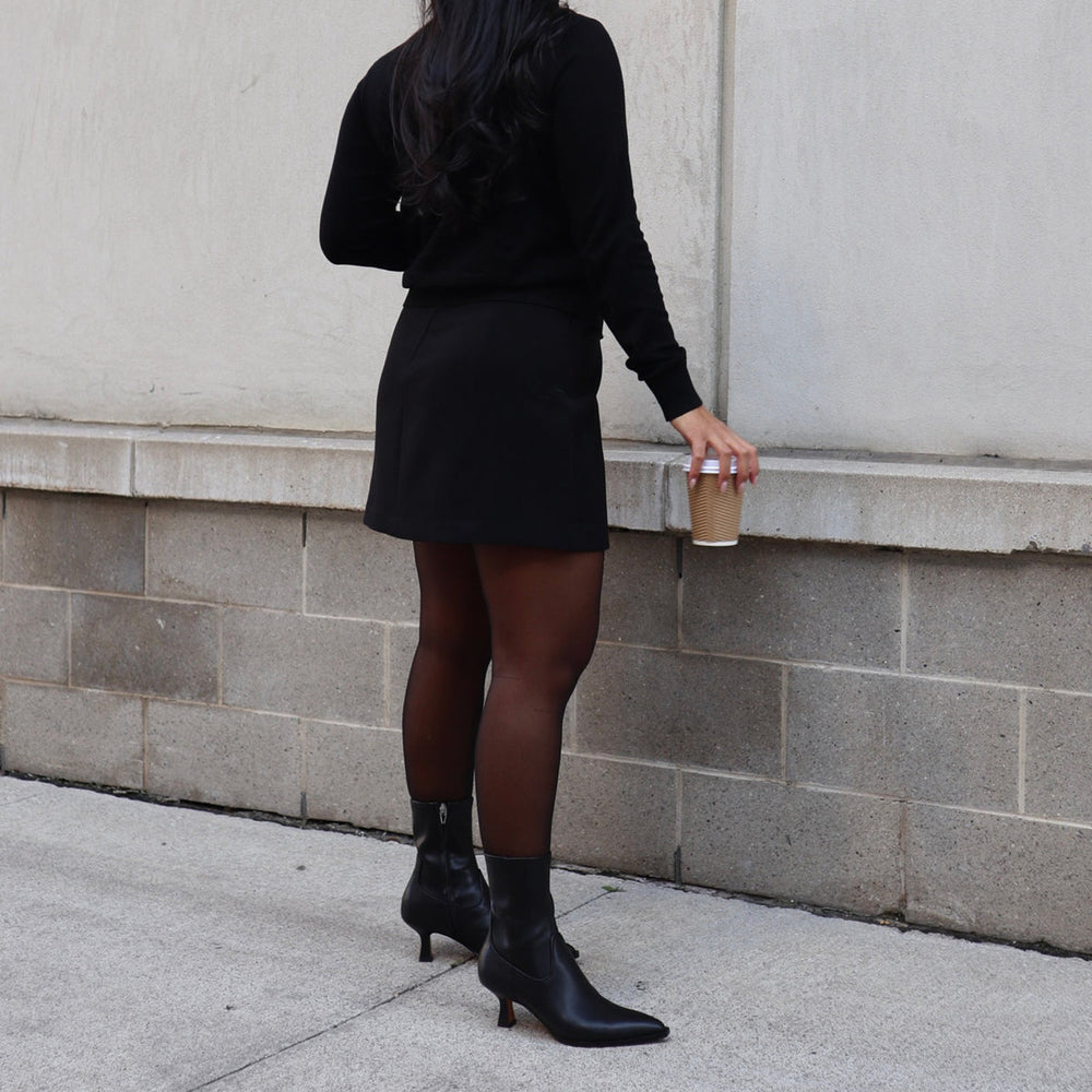 ARYA WIDE CALF BOOTS BLACK LEATHER | Women Dolce Vita