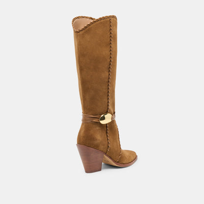 Jody Lt Brown Suede Boots - Dolce Vita