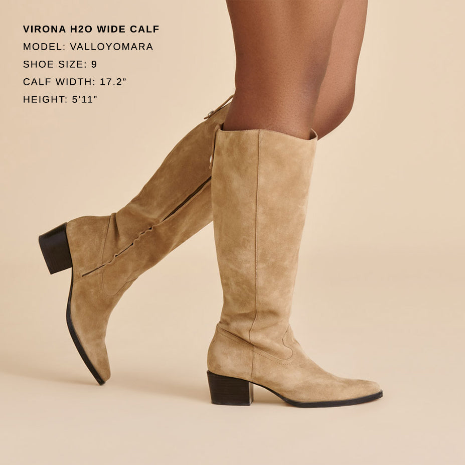Virona H2O Waterproof Dk Taupe Suede Wide Calf Boots | Dolce Vita Women