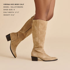 Virona H2O Waterproof Dk Taupe Suede Wide Calf Boots | Dolce Vita Women