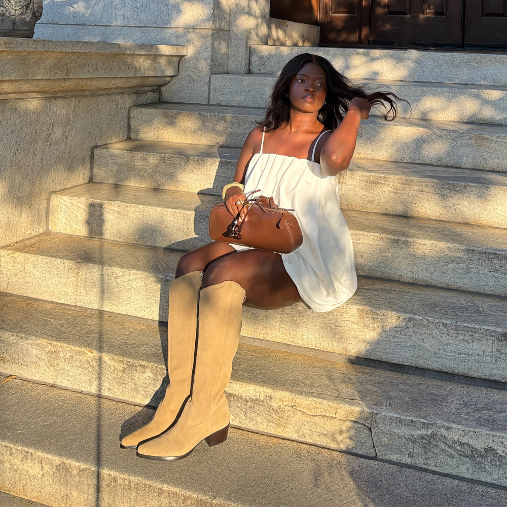 Virona H2O Waterproof Dk Taupe Suede Wide Calf Boots | Dolce Vita Women