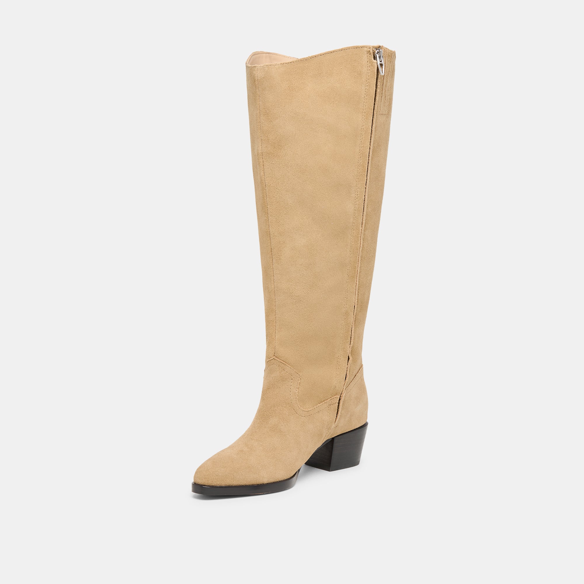 Virona H2O Waterproof Dk Taupe Suede Extra Wide Calf Boots | Women Dolce Vita