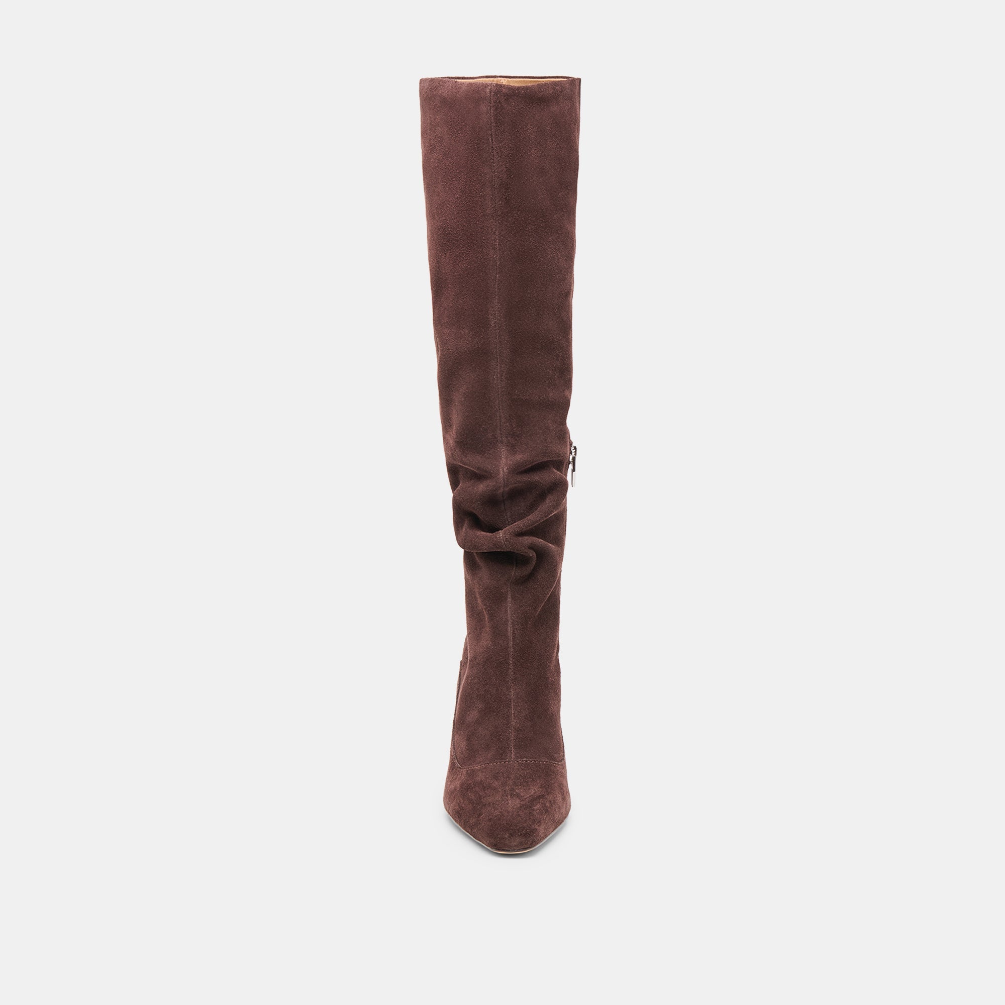 Lousa Mahogany Suede Wide Calf Boots | Women Dolce Vita