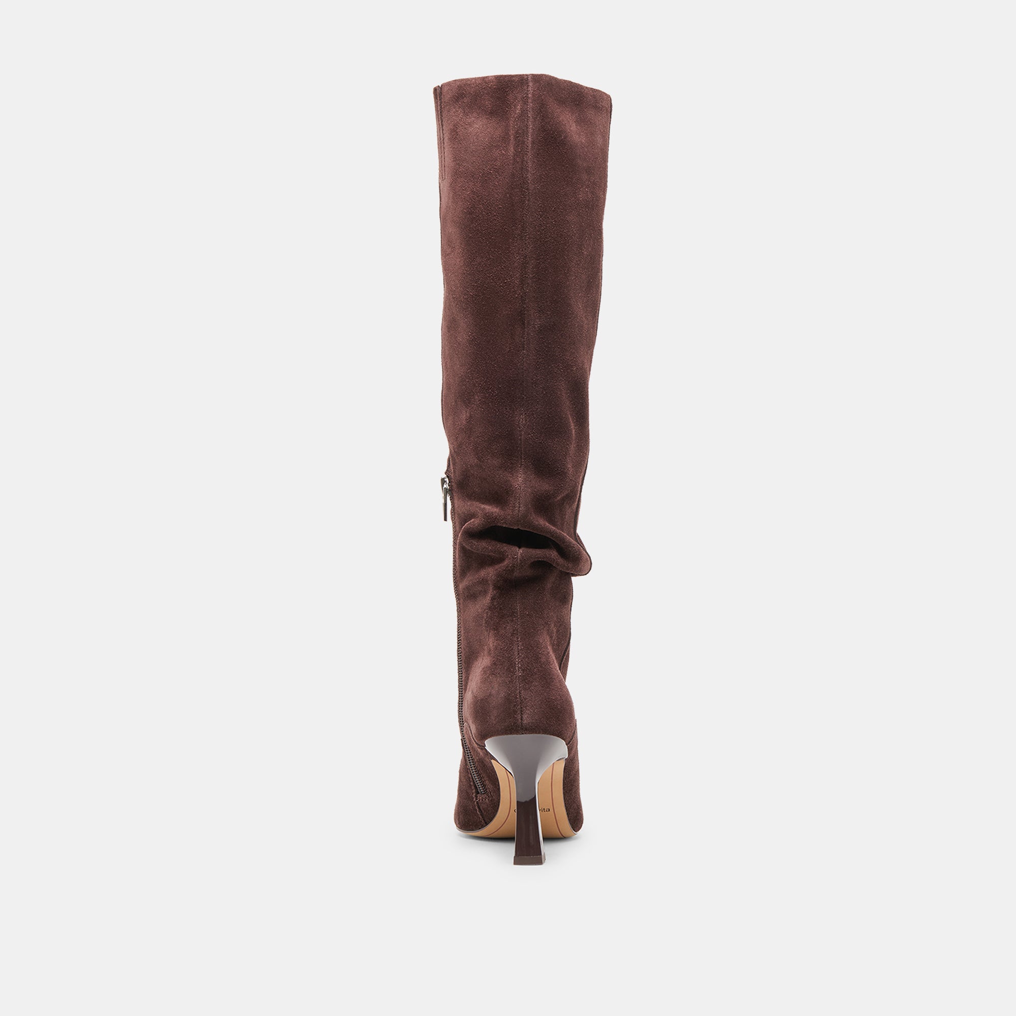 Lousa Mahogany Suede Wide Calf Boots | Women Dolce Vita