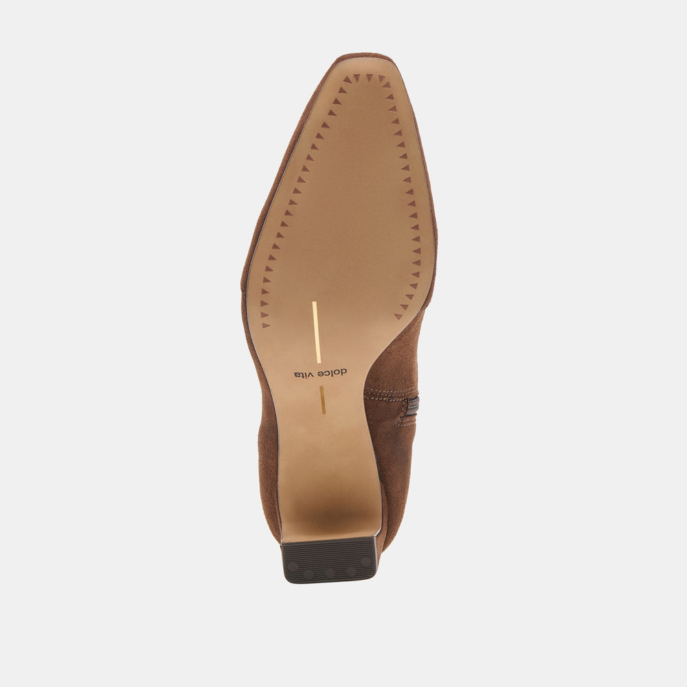 Anika Wide Dk Brown Stella Suede Boots | Dolce Vita Women