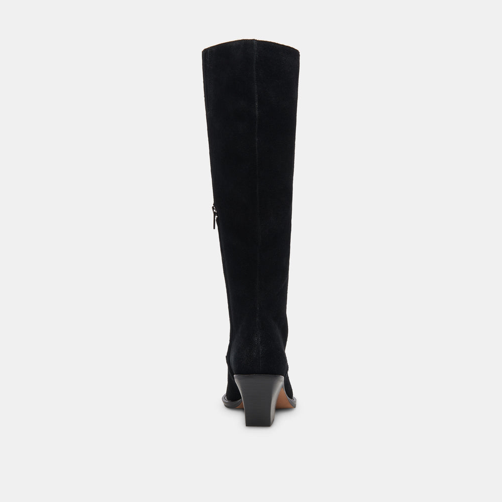 Raj Boots in Onyx Suede | Women Dolce Vita