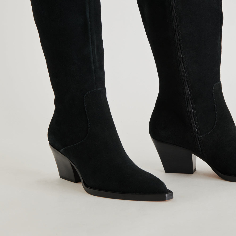Raj Boots in Onyx Suede | Women Dolce Vita