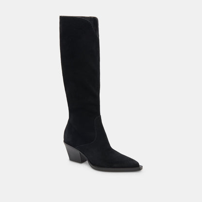 Raj Boots in Onyx Suede - Dolce Vita