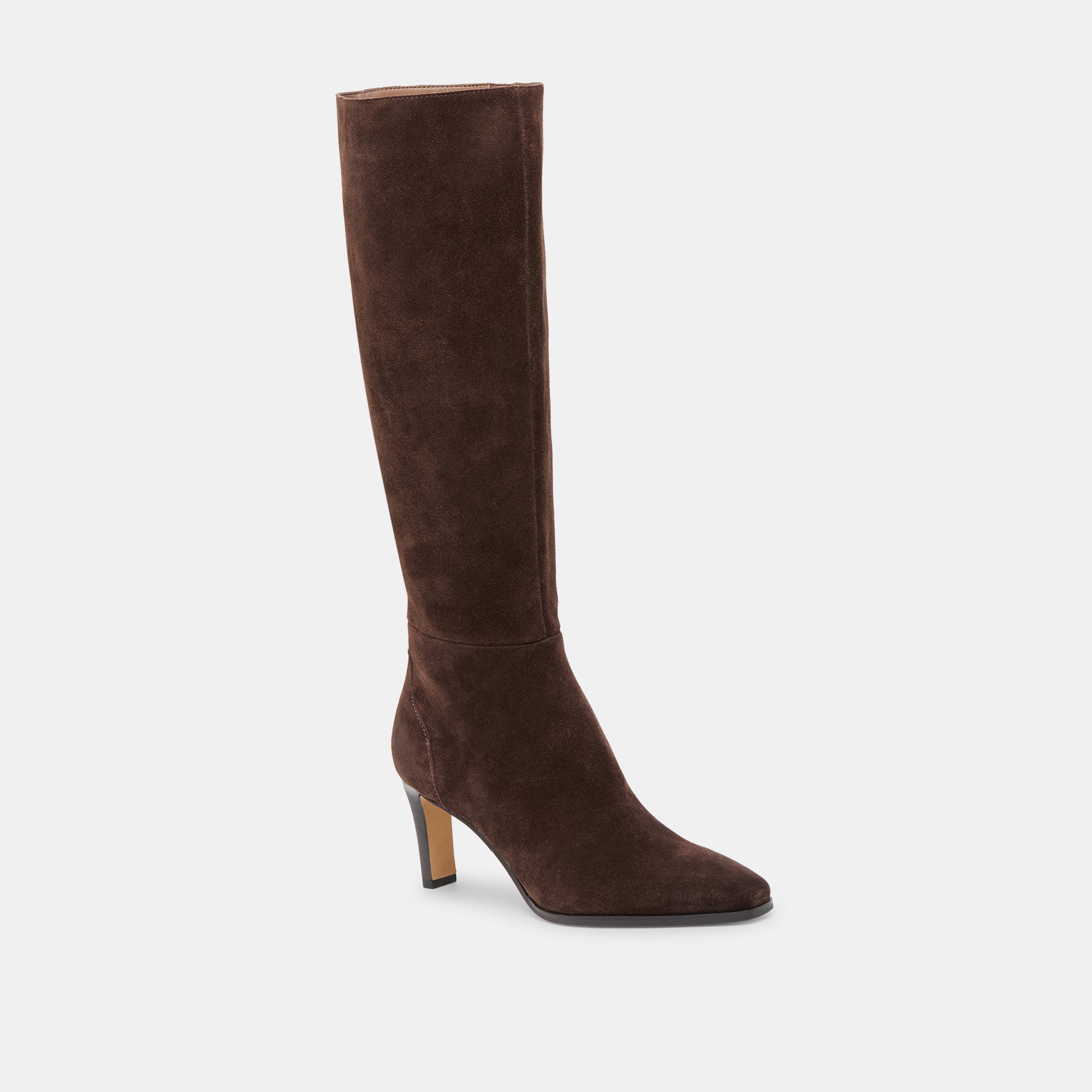 Emmi Dk Brown Suede Wide Calf Boots | Dolce Vita Women