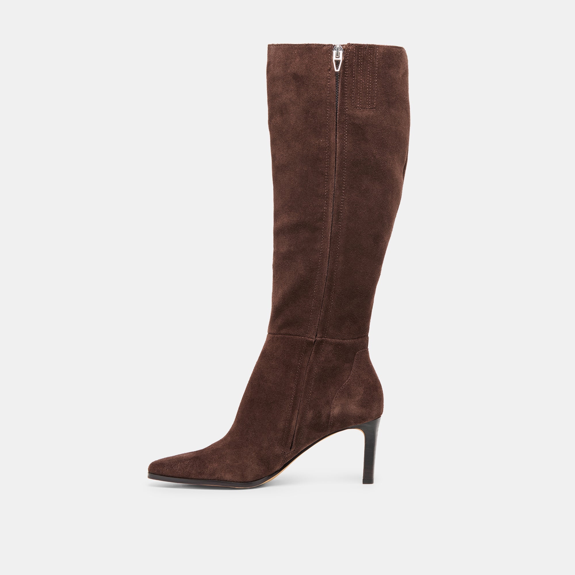 Emmi Dk Brown Suede Wide Calf Boots | Dolce Vita Women