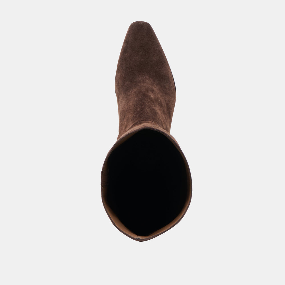 Emmi Dk Brown Suede Wide Calf Boots | Dolce Vita Women