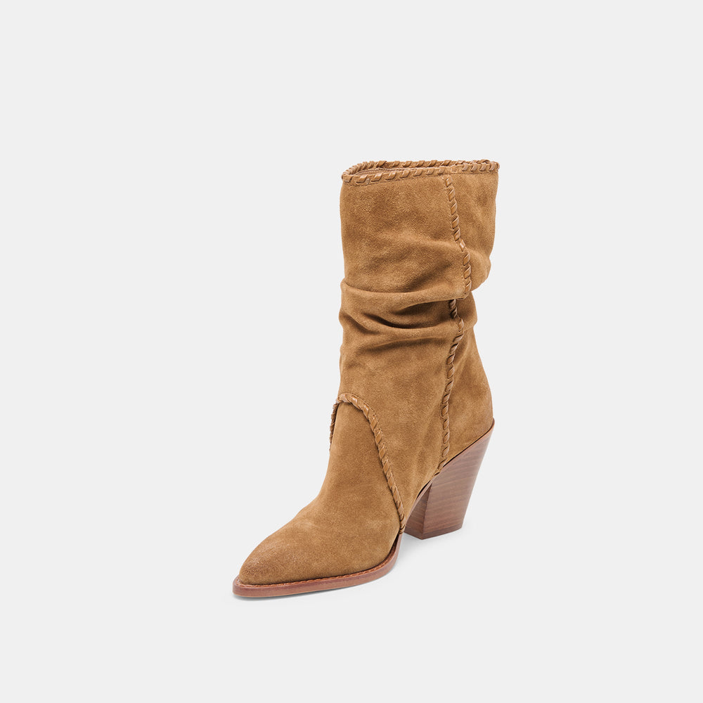 Julith Lt Brown Suede Boots | Women Dolce Vita