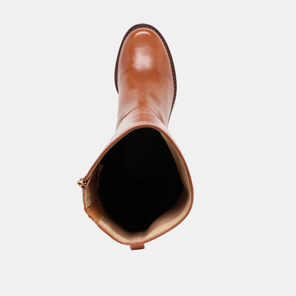 Lucyle Tan Leather Boots - Dolce Vita